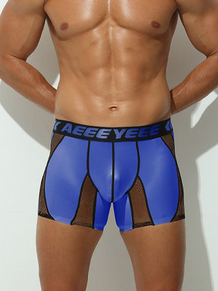 2 Pack Men's Workout Anti-Chafing Quick-Dry & Breathable Mesh Stretch Boxer Briefs | dmunderwear