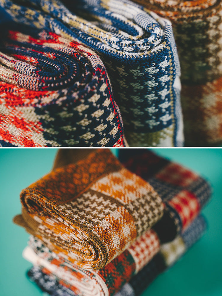 3 Pack Retro Ethnic Jacquard Calf Socks | dmunderwear detail image 13