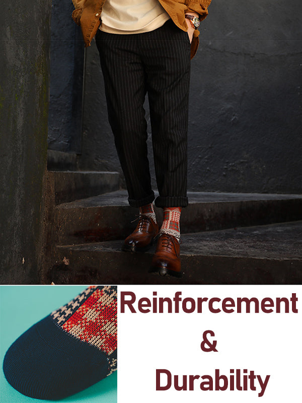 3 Pack Retro Ethnic Jacquard Calf Socks | dmunderwear detail image 9