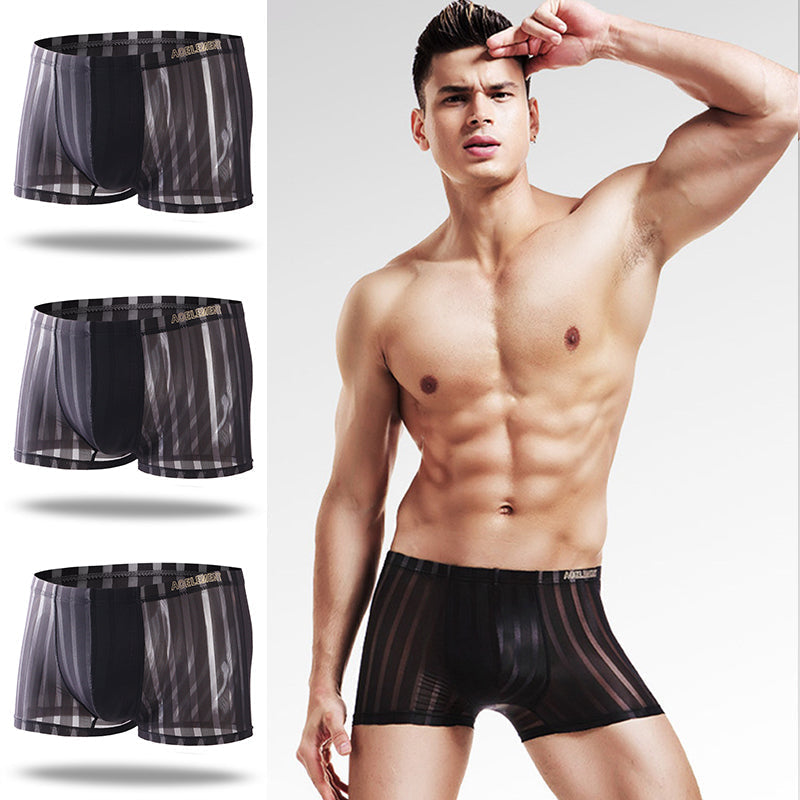 3 Pack See Through Breathable Men's Underwear | dmunderwear detail image 7
