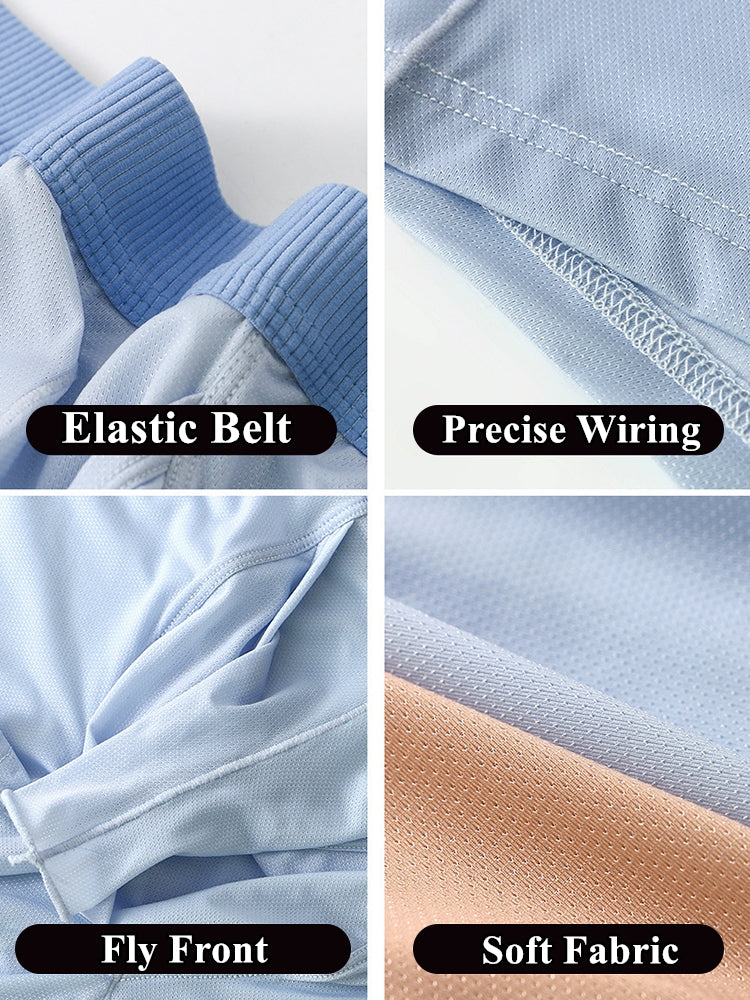 3 Pack Separate Pouch Trunks With Fly Front | dmunderwear detail image 10