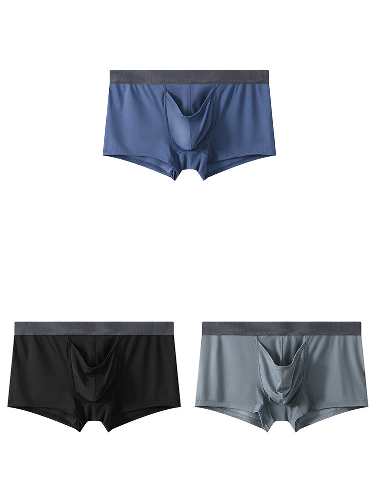 3 Pack Separate Pouch Trunks With Fly Front | dmunderwear detail image 8