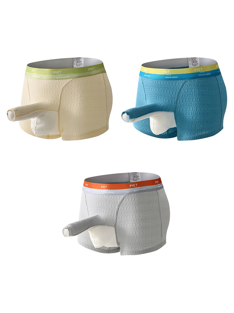3 Pack Separate Pouch Trunks with Open Fly | dmunderwear detail image 14