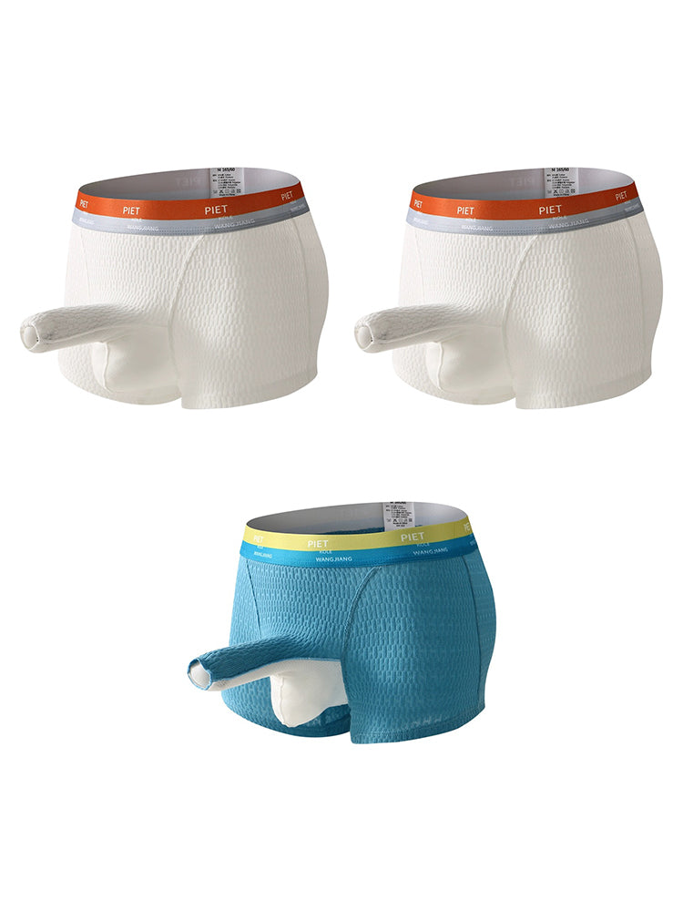 3 Pack Separate Pouch Trunks with Open Fly | dmunderwear detail image 18