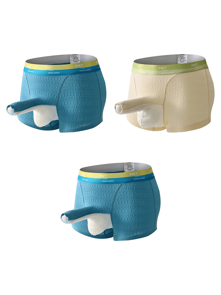 3 Pack Separate Pouch Trunks with Open Fly | dmunderwear detail image 20