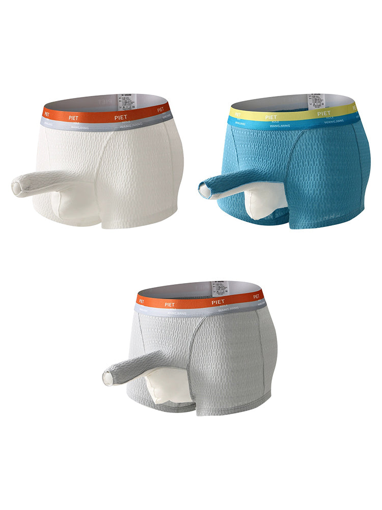 3 Pack Separate Pouch Trunks with Open Fly | dmunderwear detail image 8