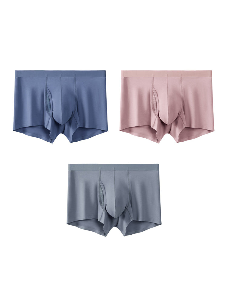 3 Pack Separation Design Support Pouch Boxer Briefs | dmunderwear detail image 16