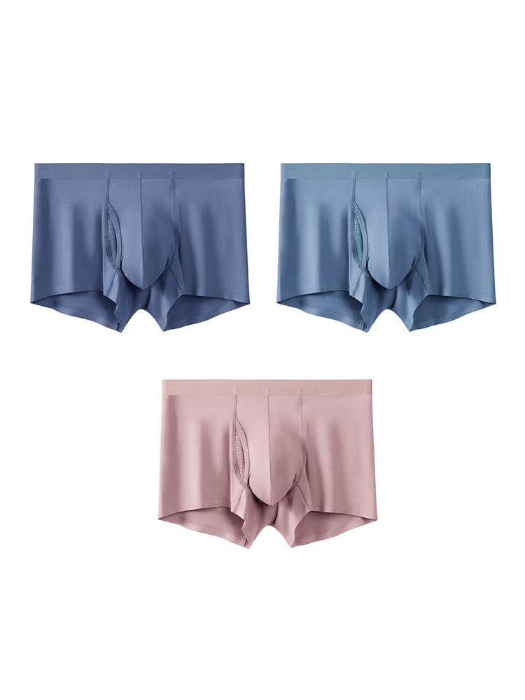 3 Pack Separation Design Support Pouch Boxer Briefs | dmunderwear detail image 2