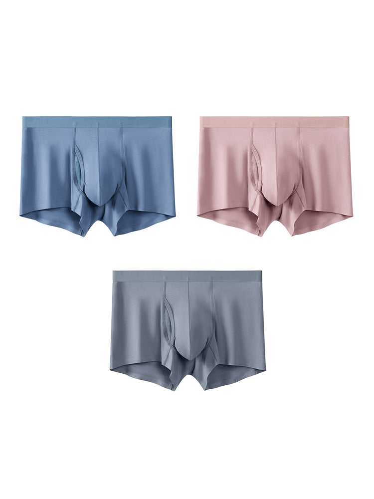 3 Pack Separation Design Support Pouch Boxer Briefs | dmunderwear detail image 20