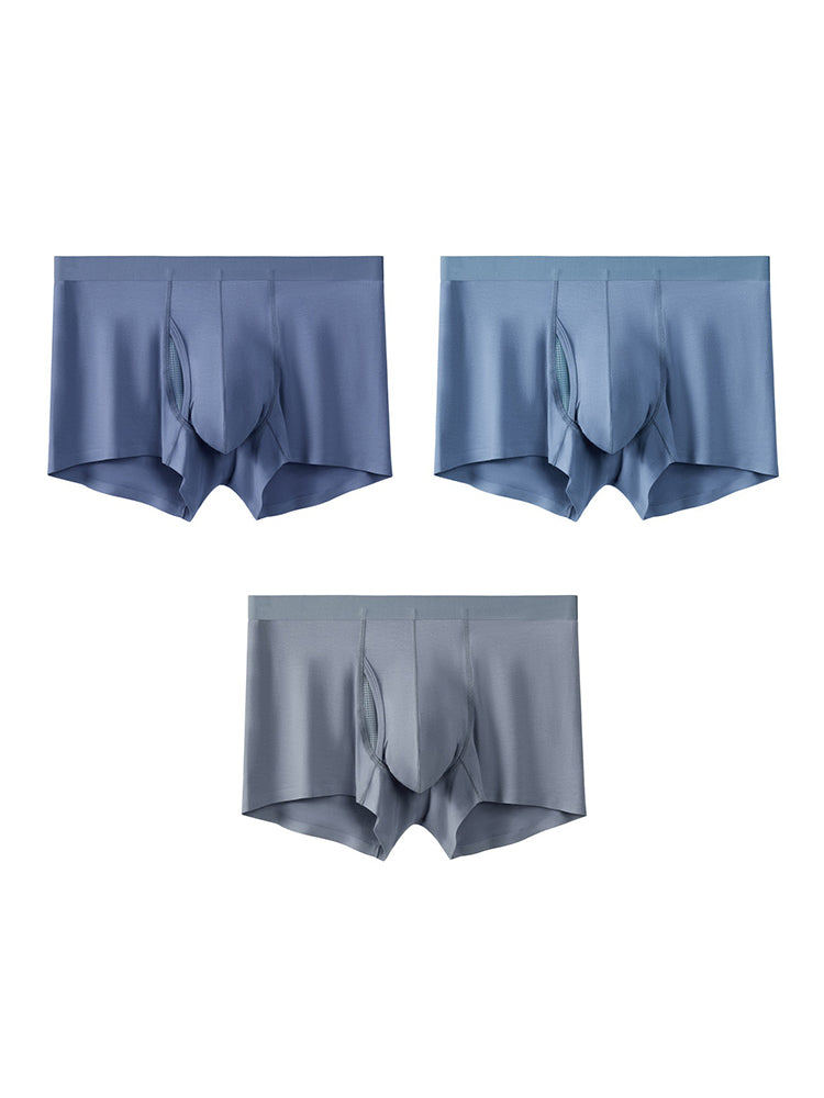 3 Pack Separation Design Support Pouch Boxer Briefs | dmunderwear detail image 9
