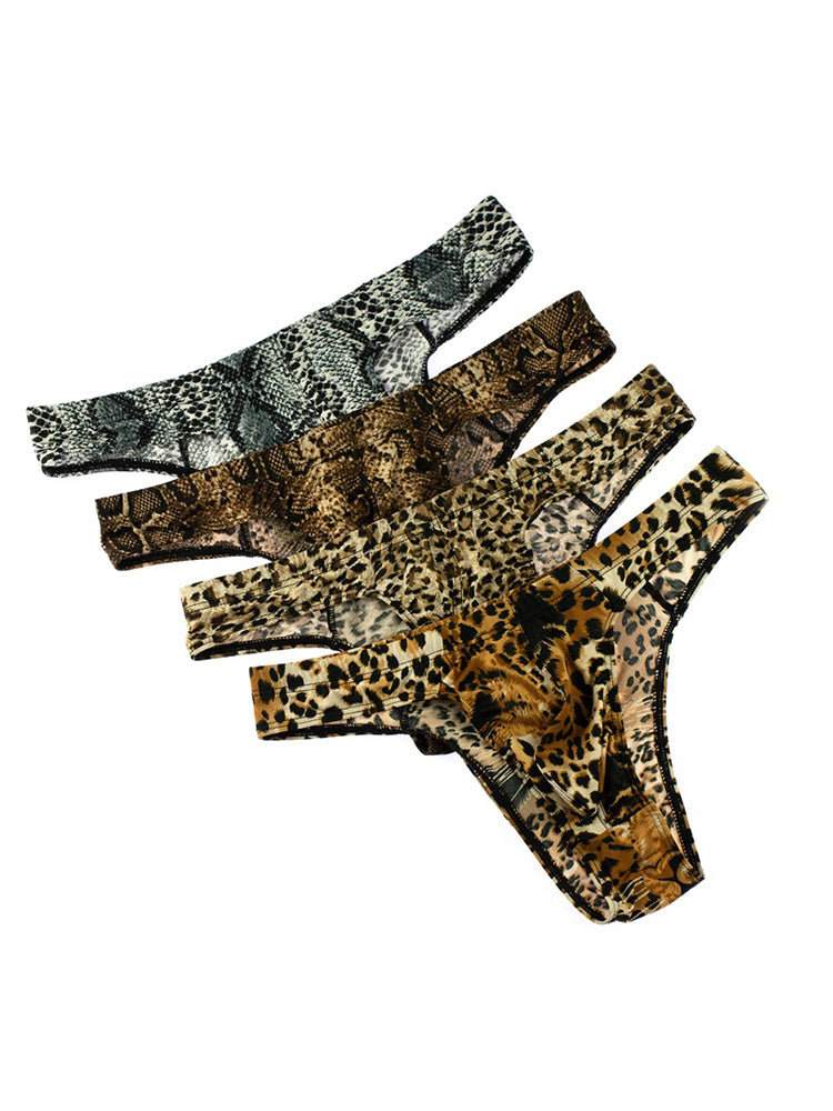 3 Pack Men's Sexy & Bold Animal Print Low-Rise Breathable Briefs | dmunderwear detail image 13