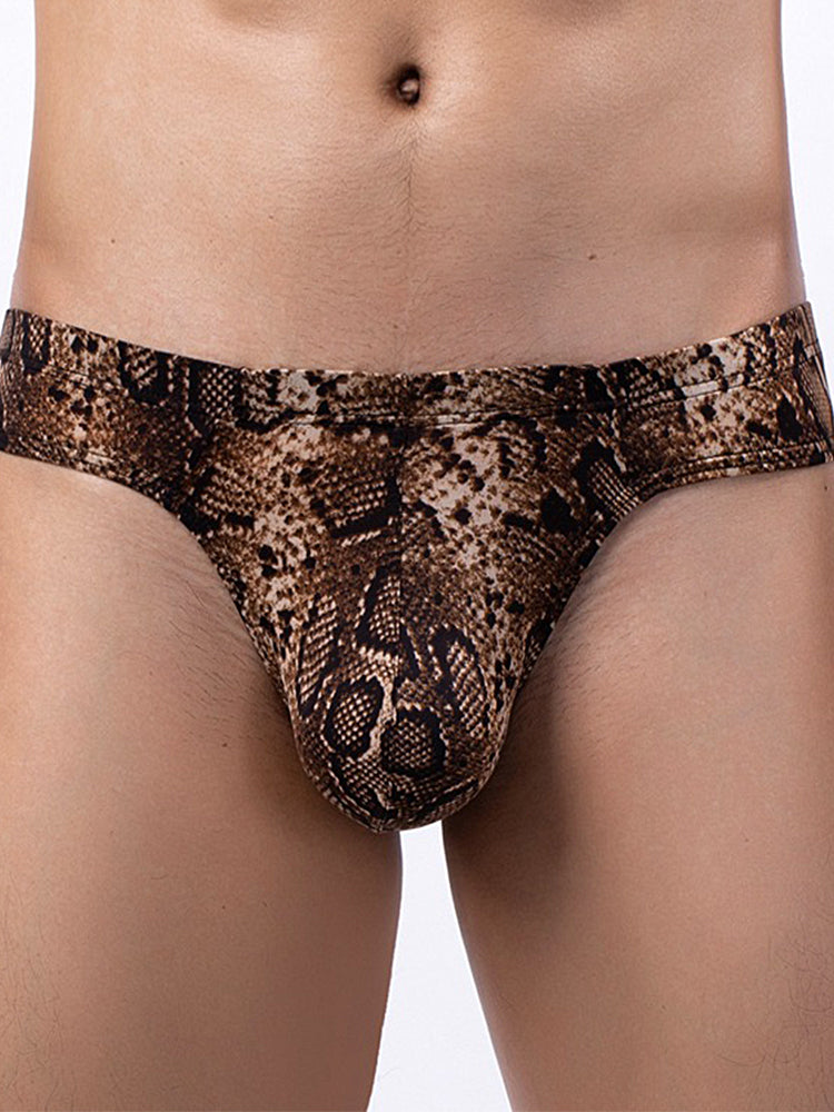 3 Pack Men's Sexy & Bold Animal Print Low-Rise Breathable Briefs | dmunderwear detail image 3