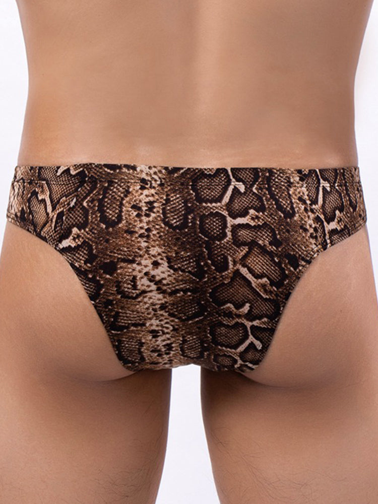3 Pack Men's Sexy & Bold Animal Print Low-Rise Breathable Briefs | dmunderwear detail image 4