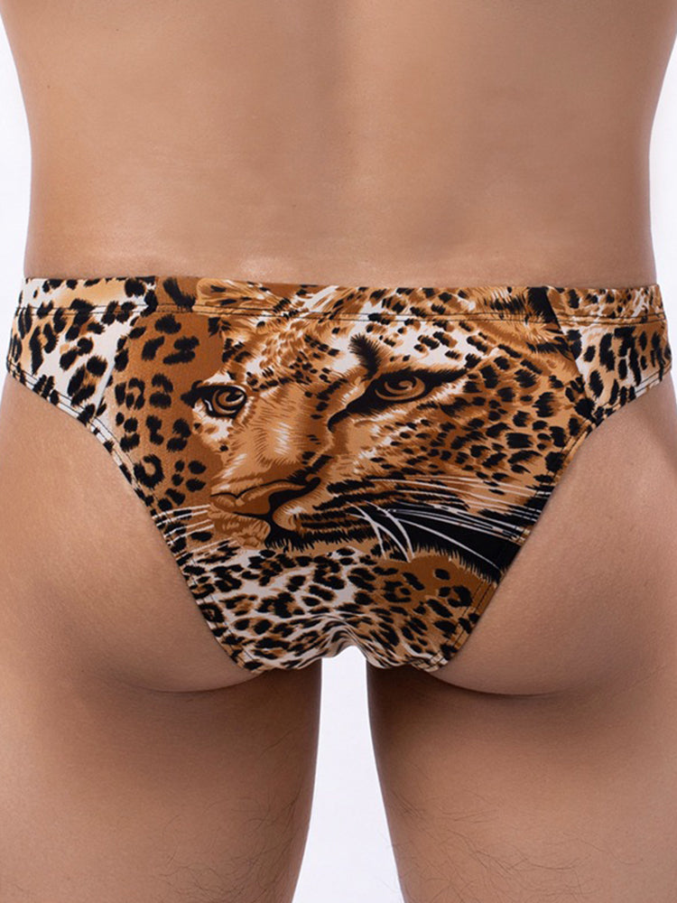 3 Pack Men's Sexy & Bold Animal Print Low-Rise Breathable Briefs | dmunderwear detail image 6