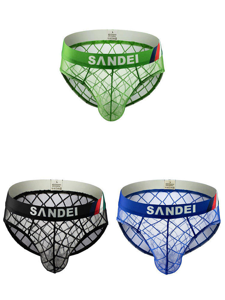 3 Pack Sexy Mesh T-back Thongs for Men | dmunderwear detail image 14