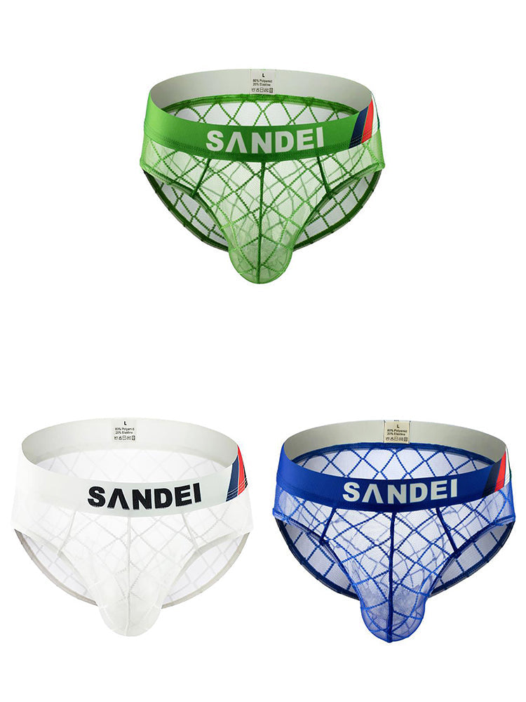 3 Pack Sexy Mesh T-back Thongs for Men | dmunderwear detail image 20