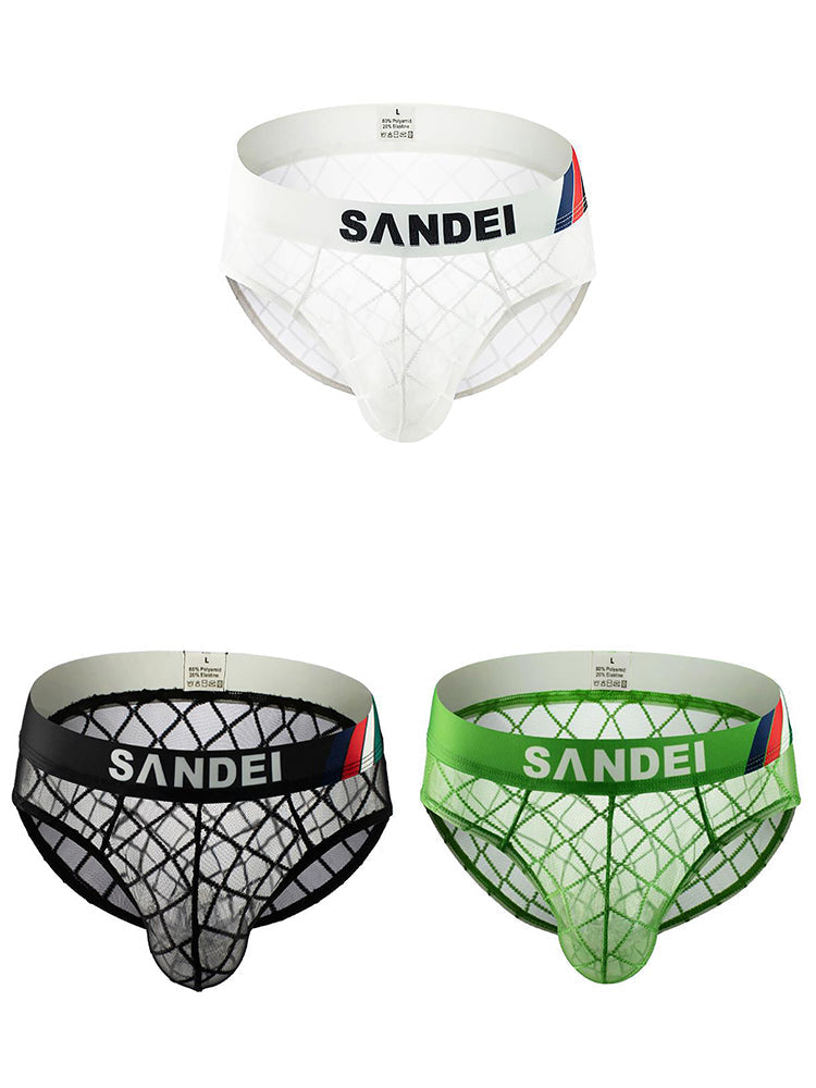 3 Pack Sexy Mesh T-back Thongs for Men | dmunderwear detail image 8