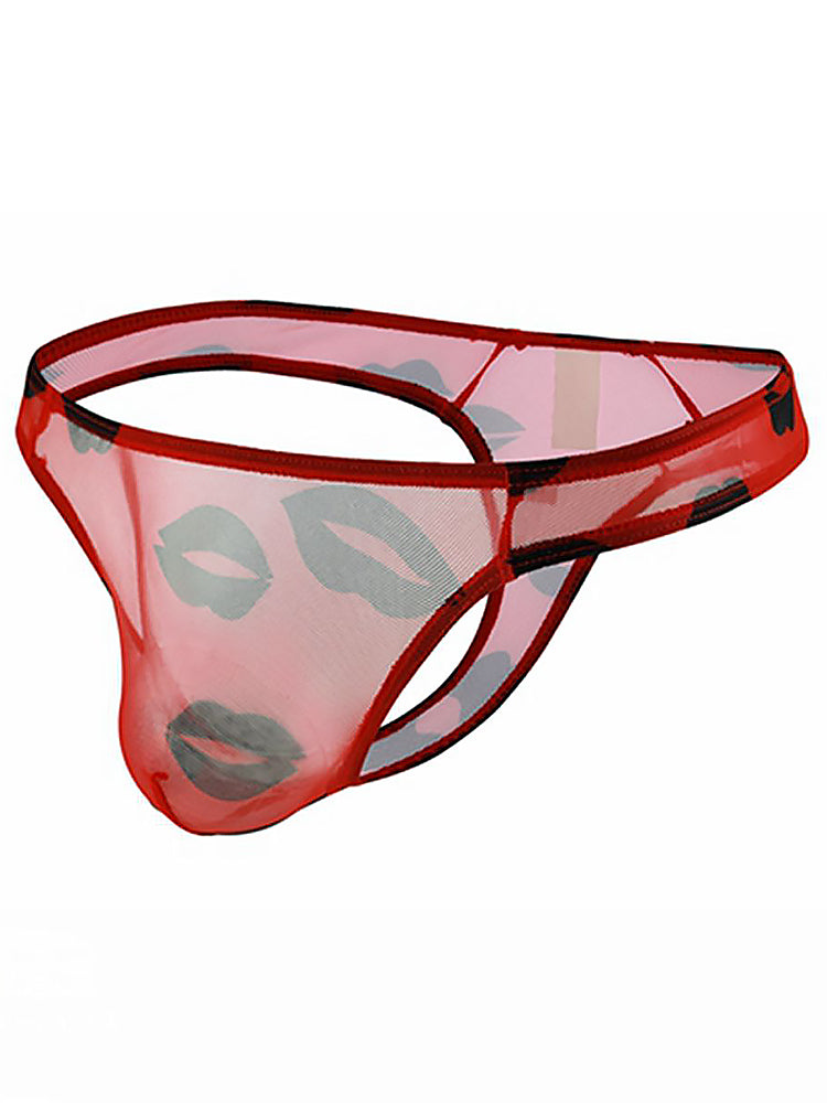 3 Pack Sexy Print Low-rise Thongs for Men | dmunderwear detail image 16
