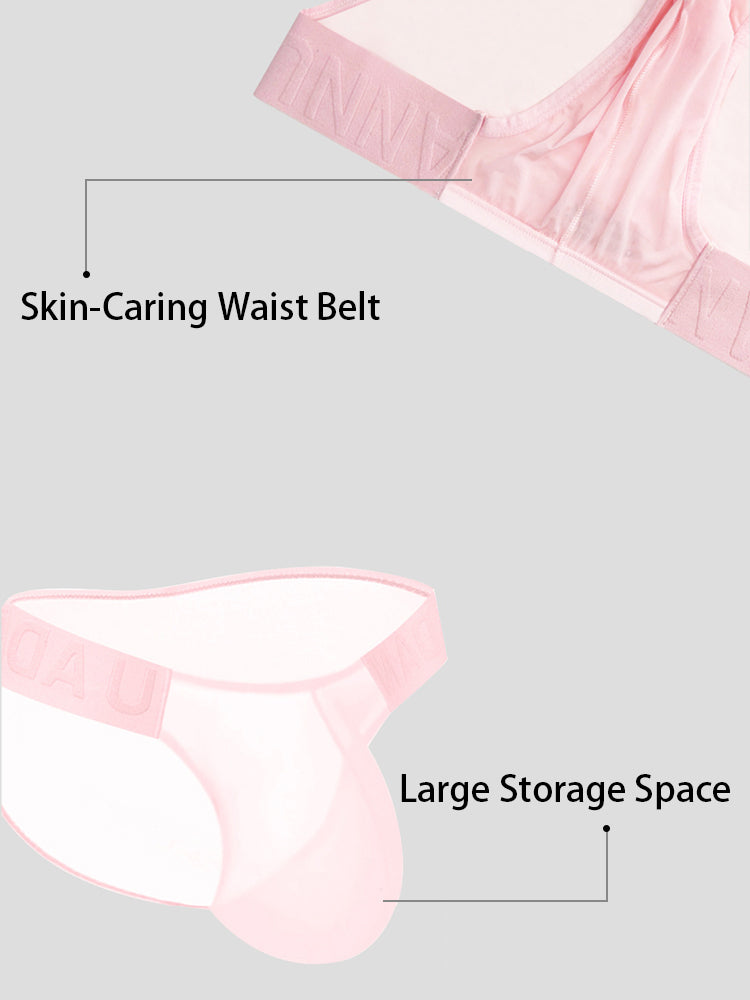 3 Pack Sexy Sheer Low-Rise Men's Bikini | dmunderwear detail image 7