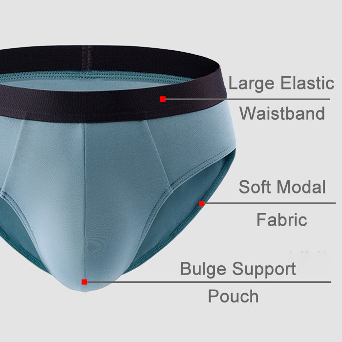 3 Pack Soft Modal Cotton Large Pouch Briefs | dmunderwear detail image 5