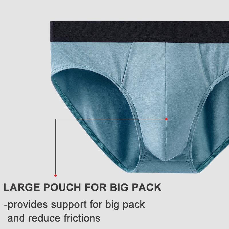 3 Pack Soft Modal Cotton Large Pouch Briefs | dmunderwear detail image 6
