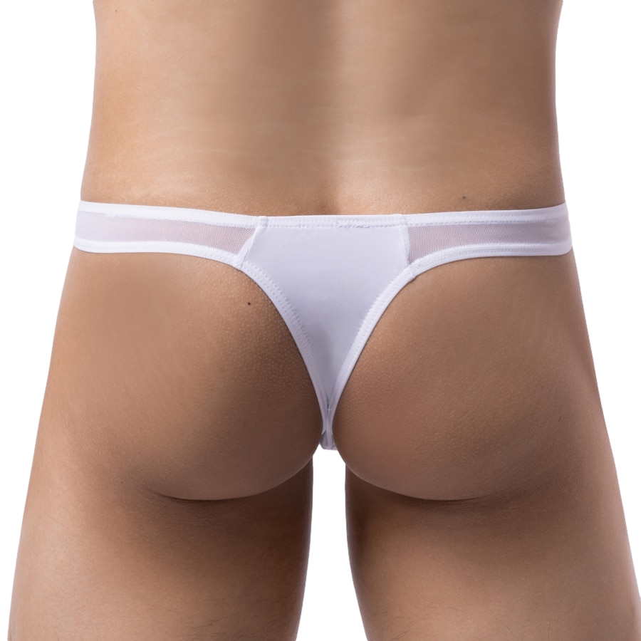 3 Pack Stretchy Half-Sheer Thong | dmunderwear detail image 9