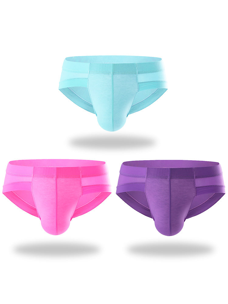 3 Pack Summer Men's Brief With Support Pouch | dmunderwear detail image 12