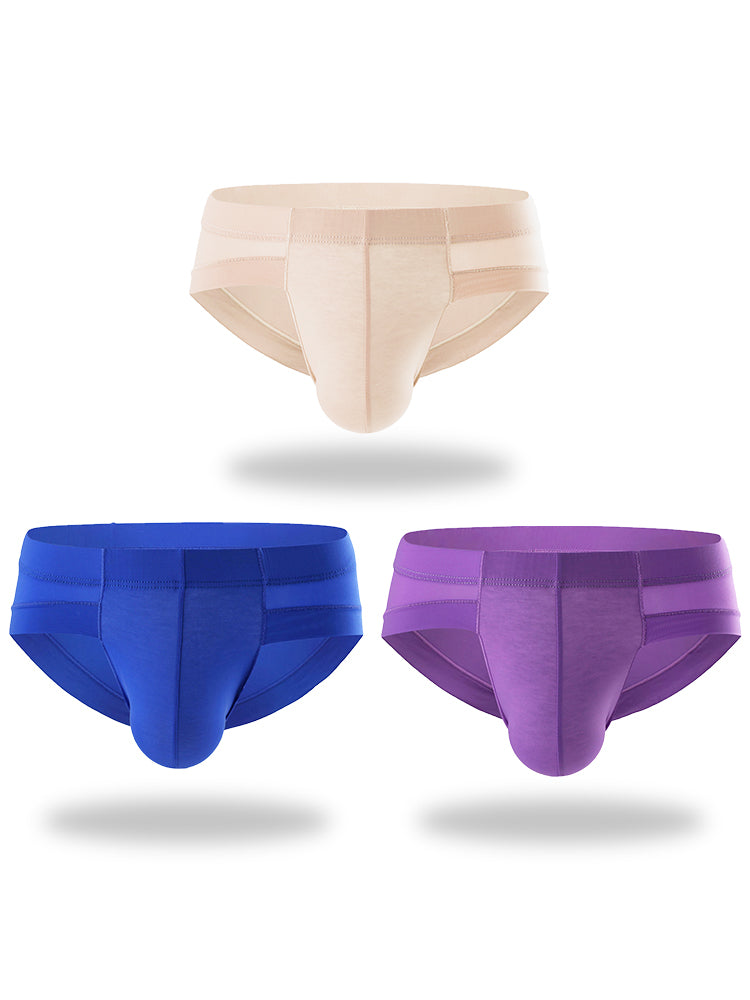 3 Pack Summer Men's Brief With Support Pouch | dmunderwear detail image 17