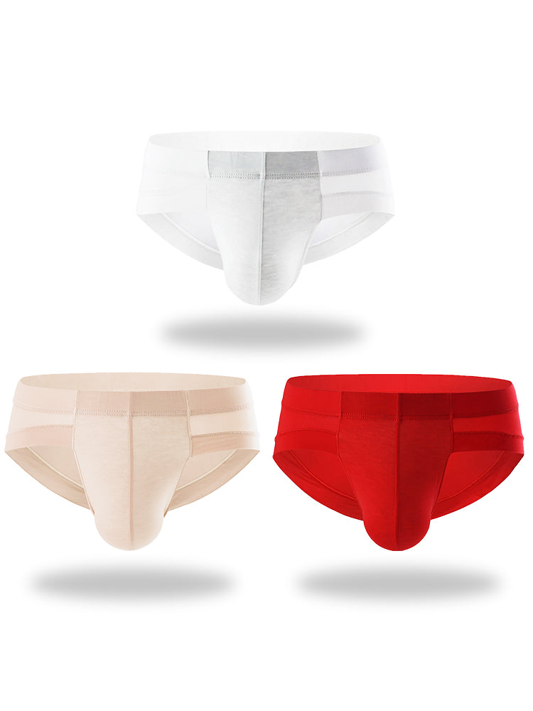 3 Pack Summer Men's Brief With Support Pouch | dmunderwear detail image 7