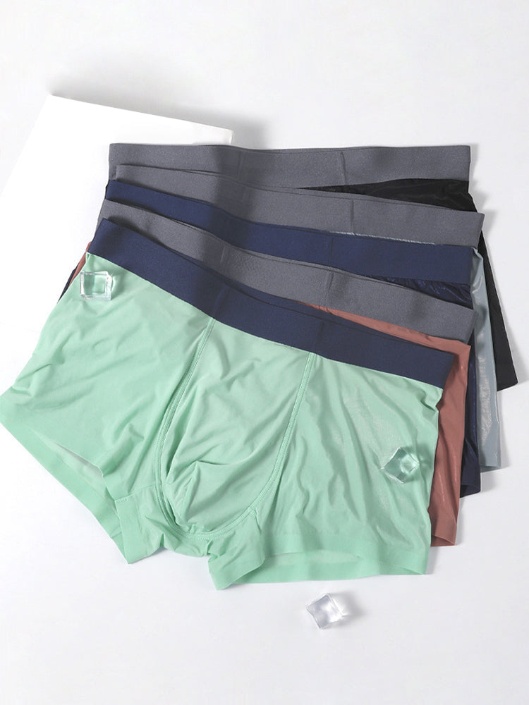 3 Pack Trackless Summer Ultra Thin Pouch Men's Trunks | dmunderwear detail image 19
