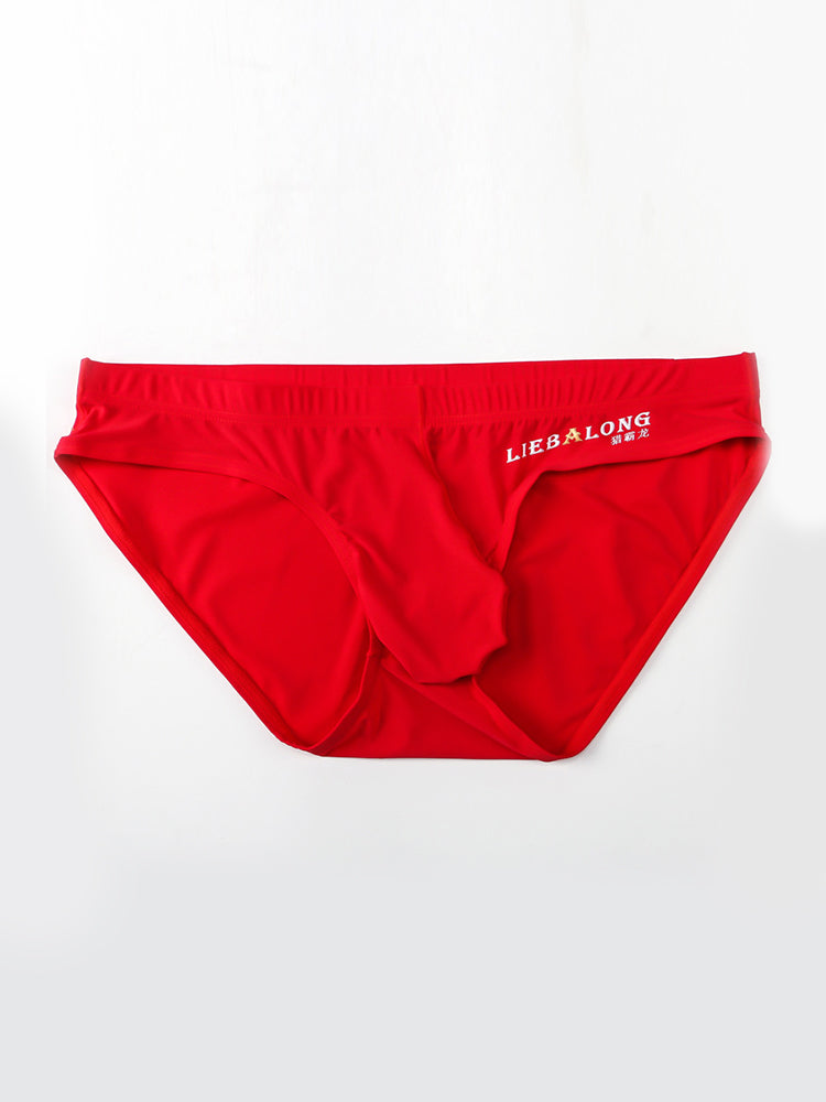 3 Packs of Men's Ice Silk Seamless Convex Pouch Briefs | dmunderwear detail image 10
