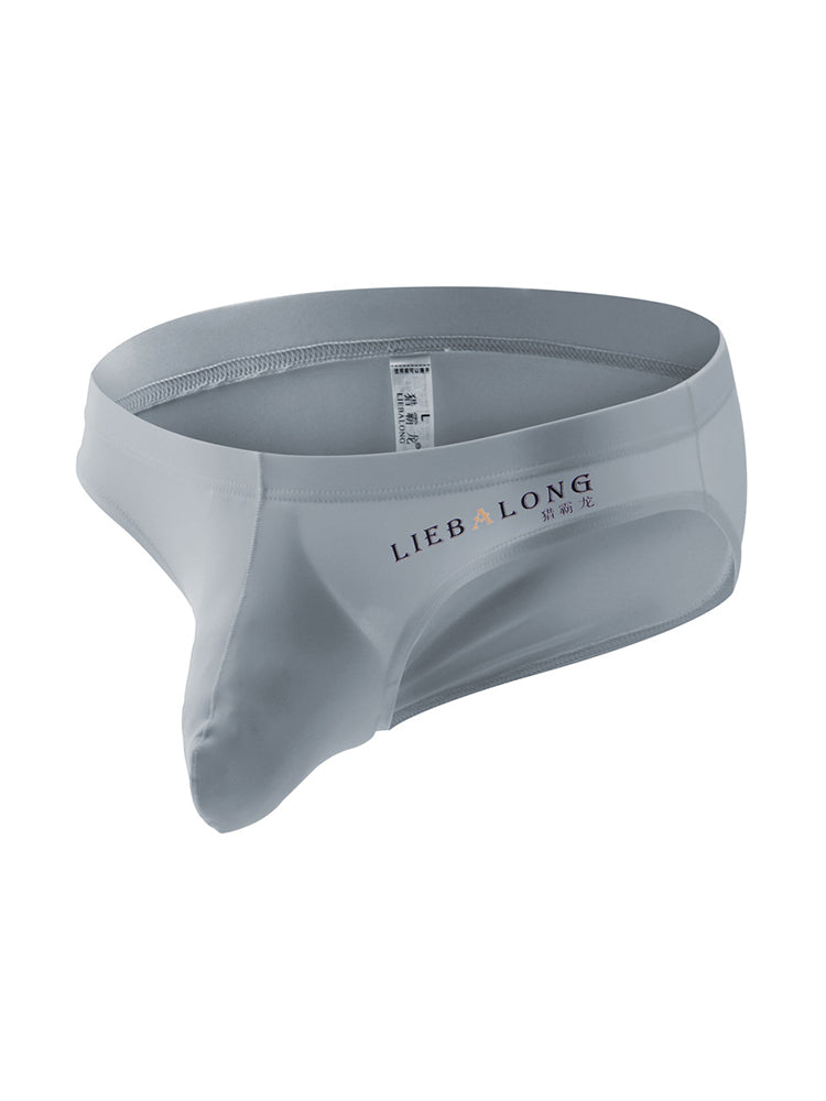 3 Packs of Men's Ice Silk Seamless Convex Pouch Briefs | dmunderwear detail image 19