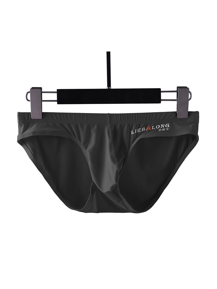 3 Packs of Men's Ice Silk Seamless Convex Pouch Briefs | dmunderwear detail image 3