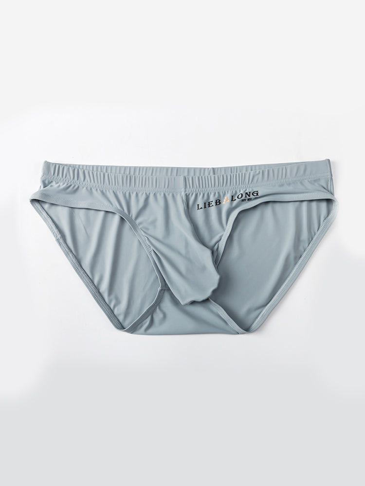 3 Packs of Men's Ice Silk Seamless Convex Pouch Briefs | dmunderwear detail image 6