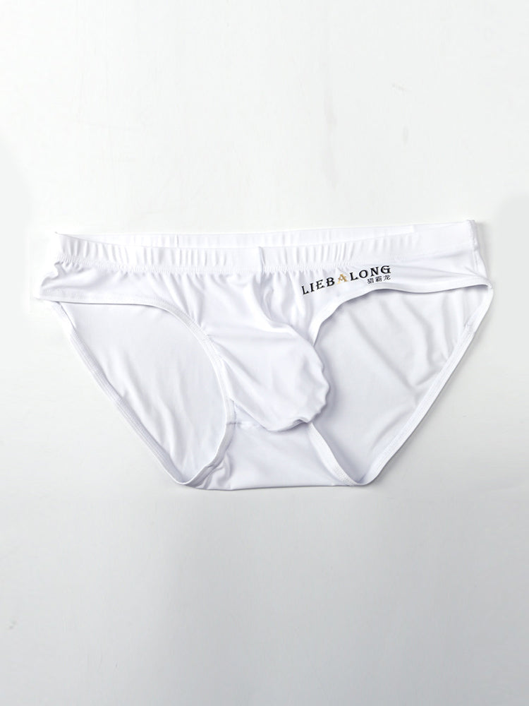 3 Packs of Men's Ice Silk Seamless Convex Pouch Briefs | dmunderwear detail image 7