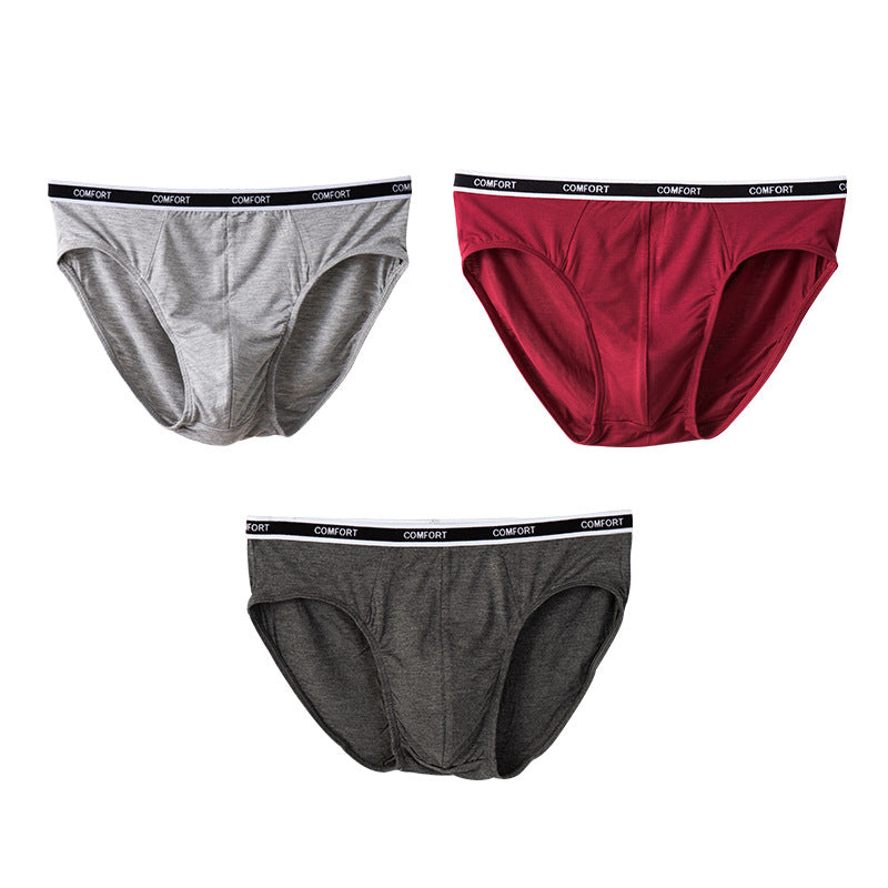 3 Pcs Modal Soft Breathable Solid Men's Briefs Set | dmunderwear detail image 14