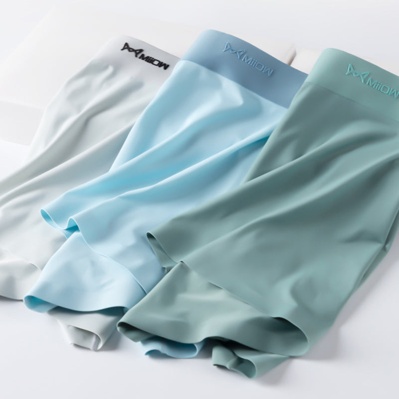 3 Pcs Ultra-thin Solid Men's Trunk Sets | dmunderwear detail image 13