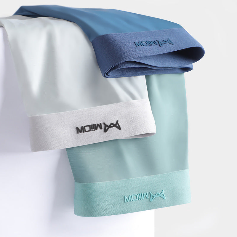 3 Pcs Ultra-thin Solid Men's Trunk Sets | dmunderwear detail image 14