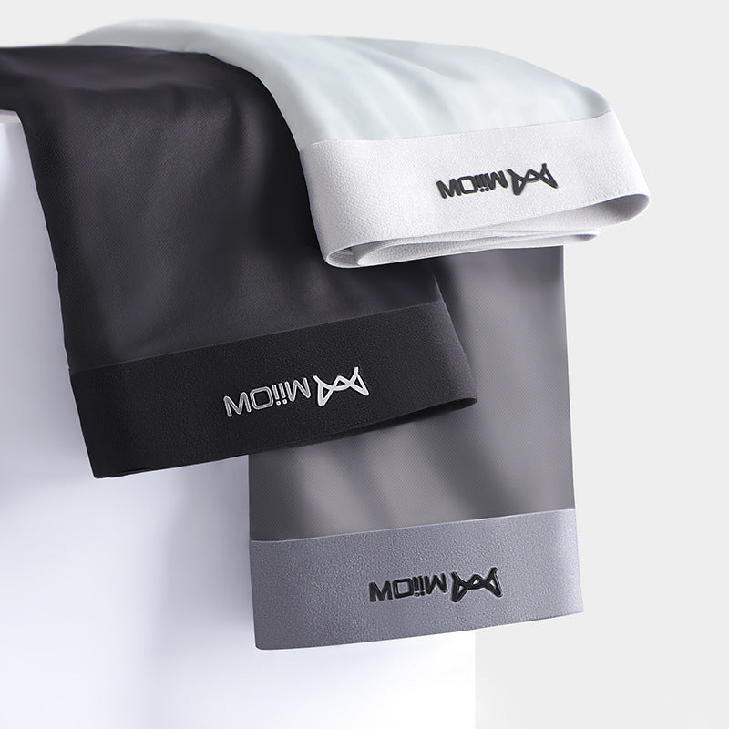 3 Pcs Ultra-thin Solid Men's Trunk Sets | dmunderwear detail image 15
