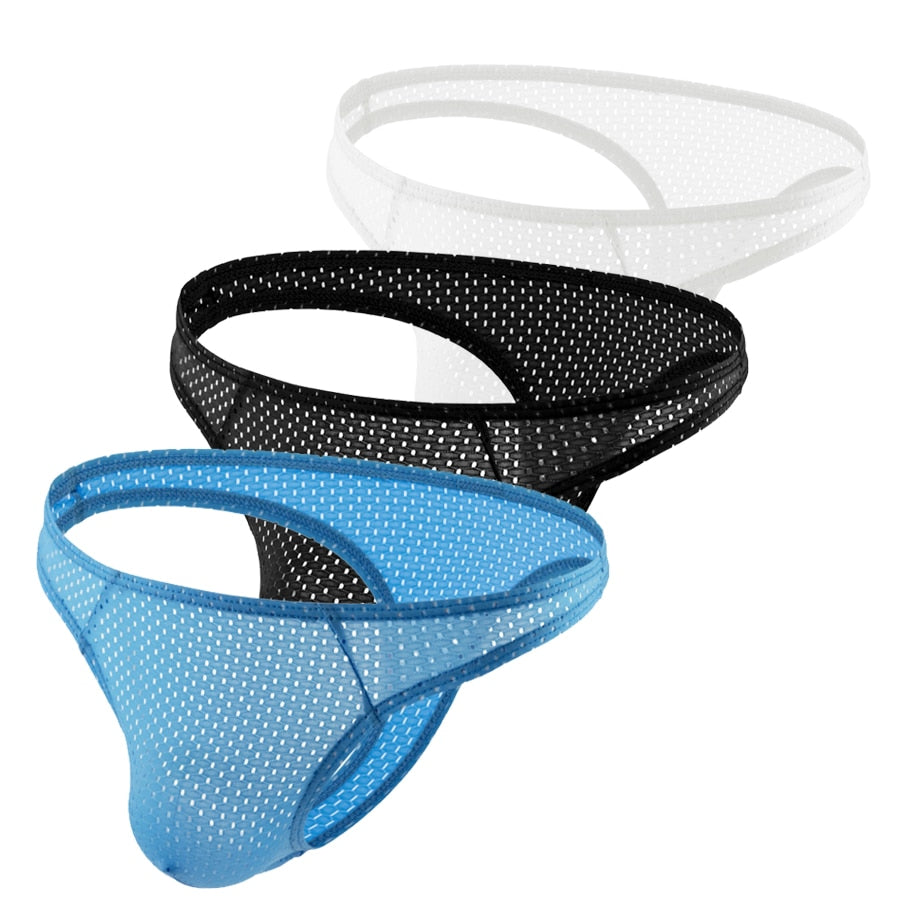 3 Pack Discreet Mesh Thong | dmunderwear