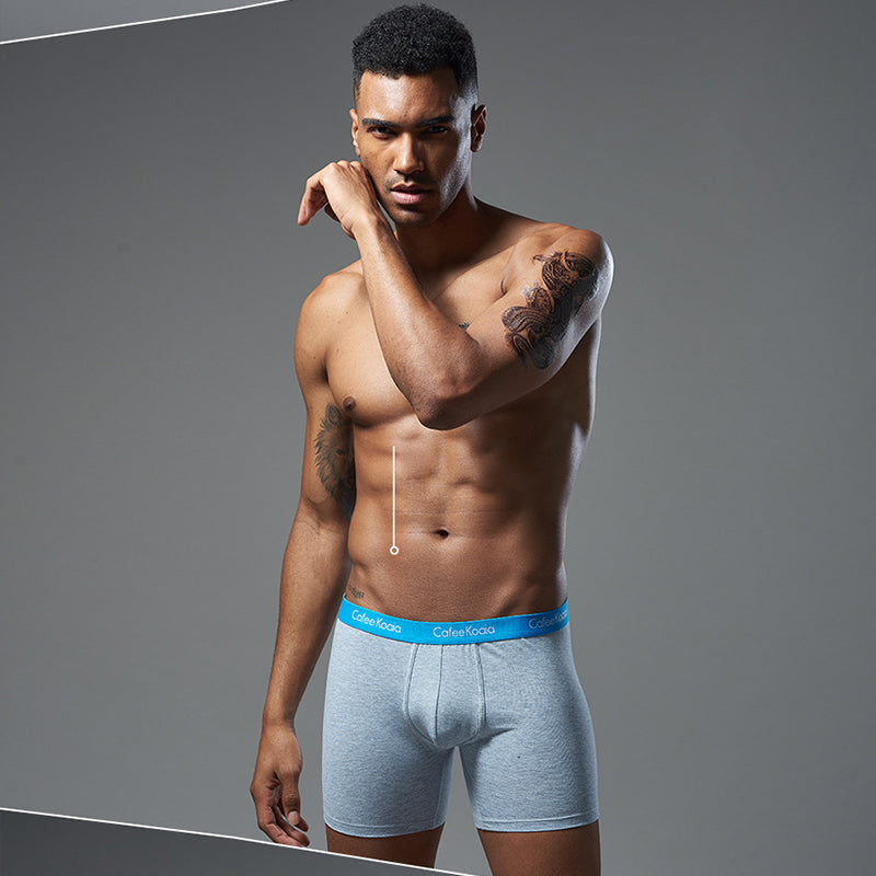 3Pcs Men's Sports Cotton Soft Solid Color Boxer Briefs | dmunderwear