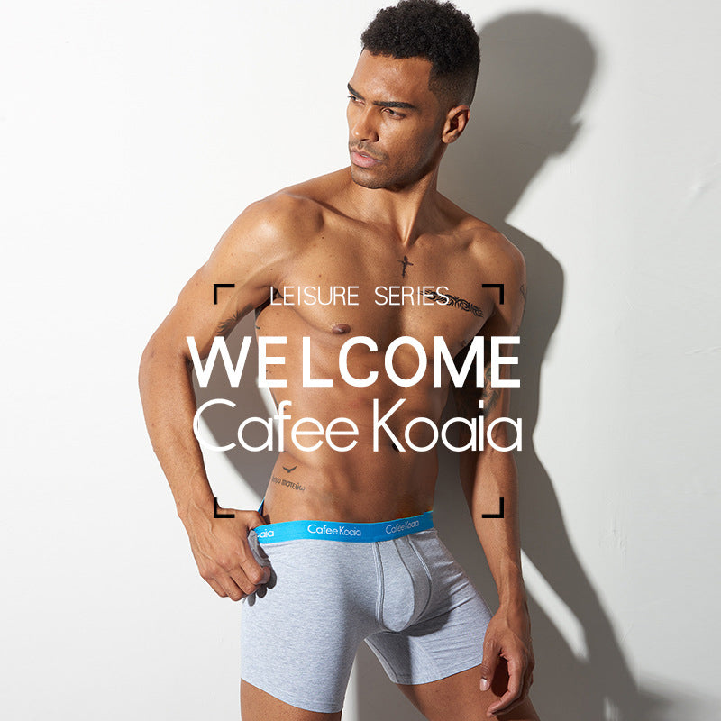 3Pcs Men's Sports Cotton Soft Solid Color Boxer Briefs | dmunderwear detail image 3