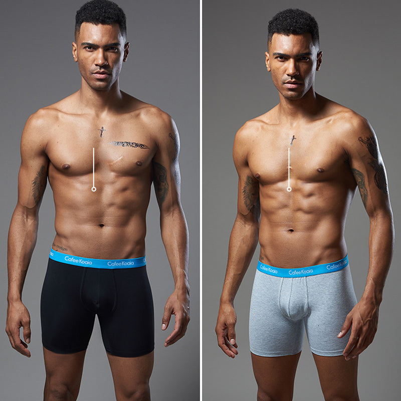 3Pcs Men's Sports Cotton Soft Solid Color Boxer Briefs | dmunderwear detail image 7