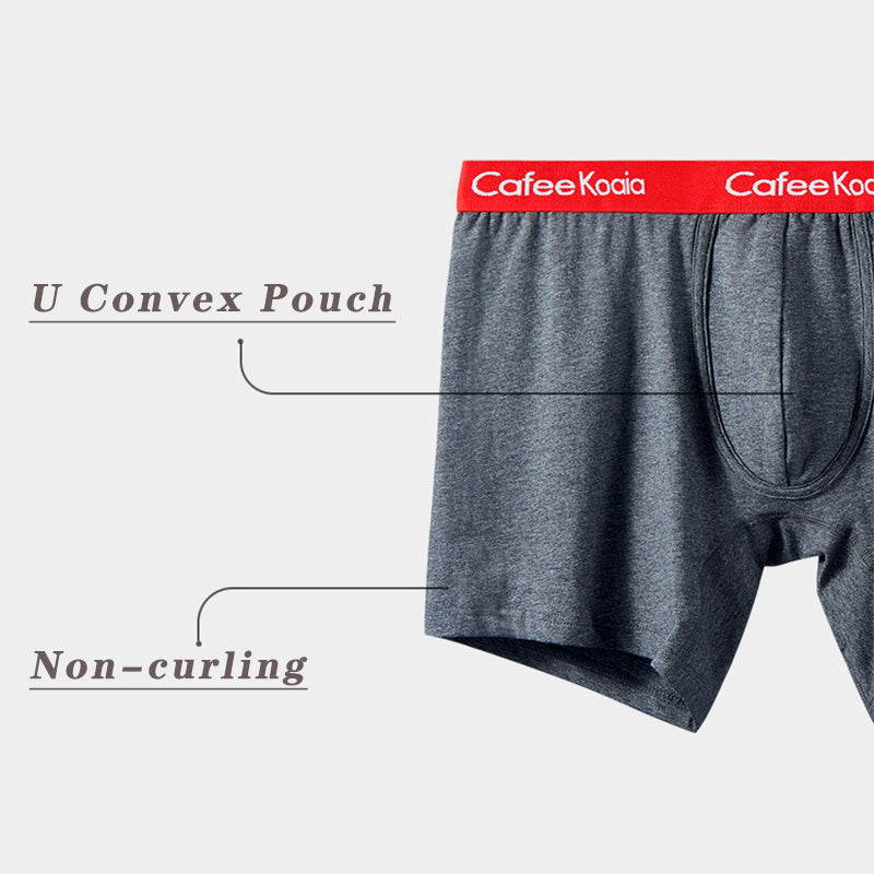 3Pcs Men's Sports Cotton Soft Solid Color Boxer Briefs | dmunderwear detail image 8