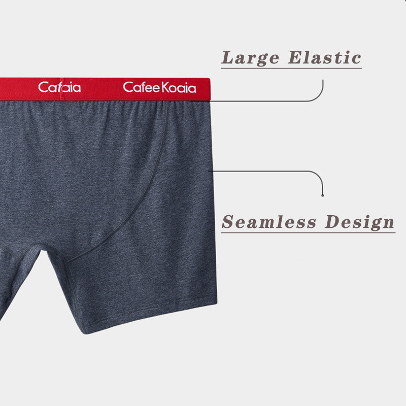 3Pcs Men's Sports Cotton Soft Solid Color Boxer Briefs | dmunderwear detail image 9