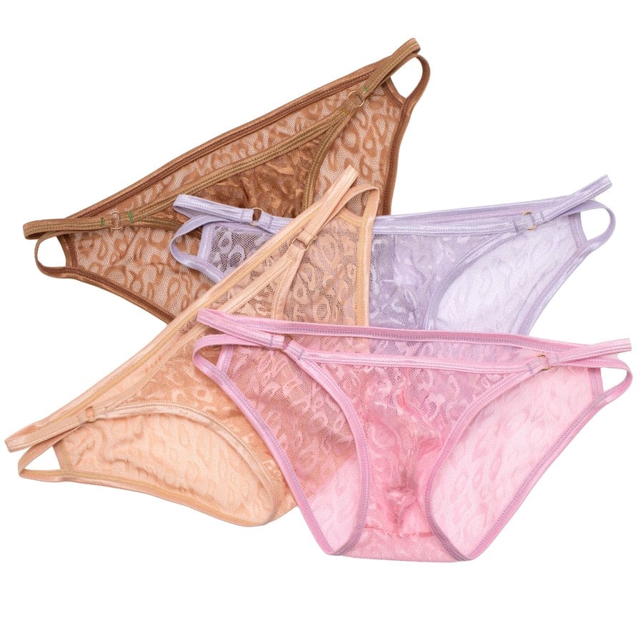 4 Pack Bold Leopard Lace Bikini | dmunderwear
