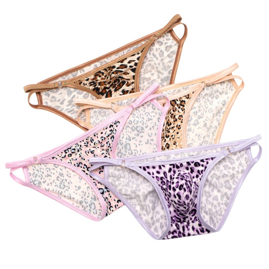 4 Pack Bold Leopard String Bikini | dmunderwear