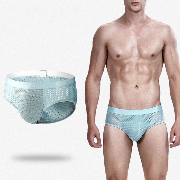 4 Pack Breathable Ice Silk Antibacterial Men's Briefs | dmunderwear detail image 15