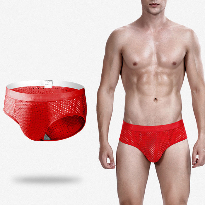 4 Pack Breathable Ice Silk Antibacterial Men's Briefs | dmunderwear detail image 16