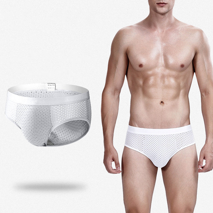 4 Pack Breathable Ice Silk Antibacterial Men's Briefs | dmunderwear detail image 18
